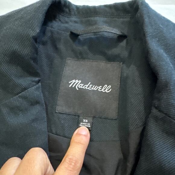 Madewell XS Drapeweave Caldwell Double-Breasted Blazer Academia Contemporary - Picture 8 of 12